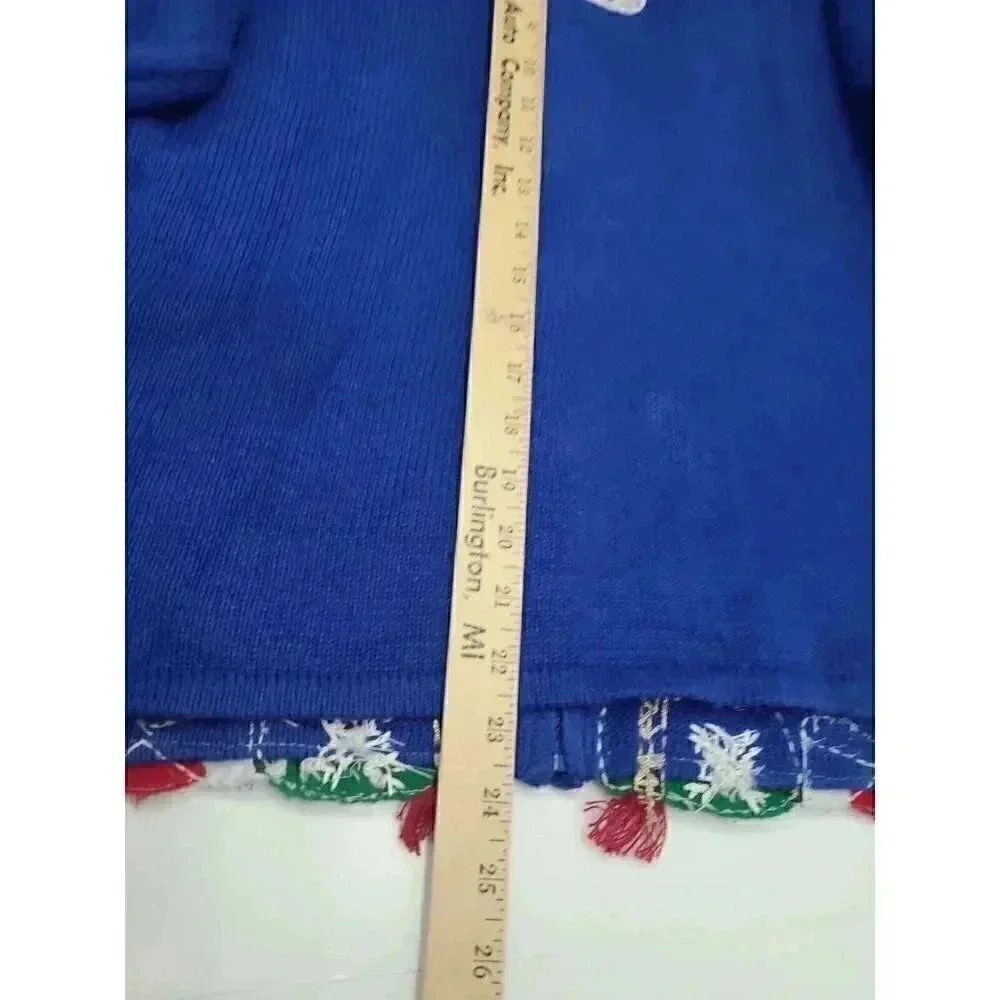 Vintage Tiara International Christmas Sweater Women's Sz Large Full Zip Snowmen - Picture 8 of 9